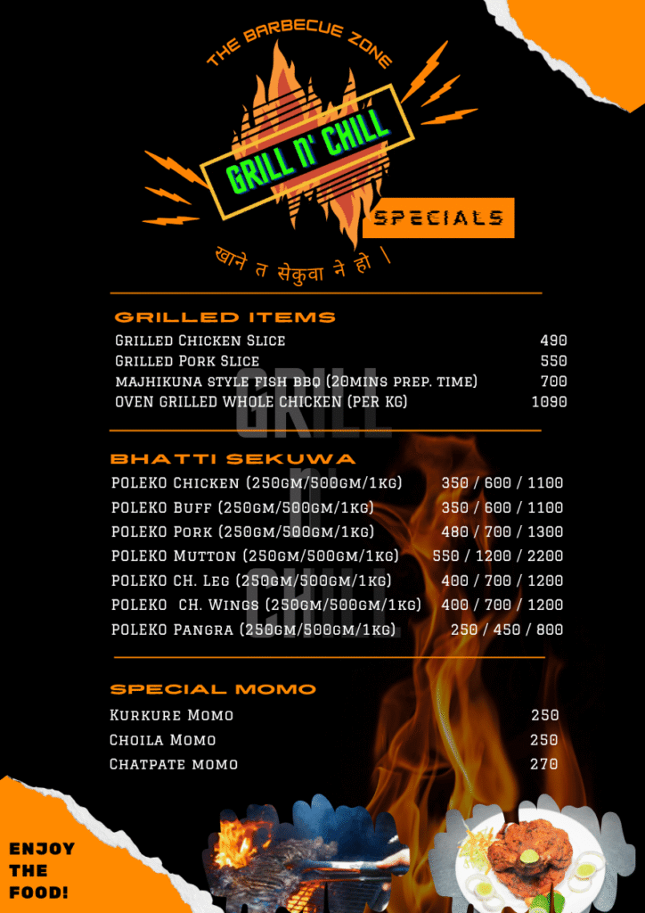 grill, barbecue, sekuwa, sekuwa by kilo, MRP beer Restaurant, restaurant near me, lakeside, pokhara, chipledhunga, restaurant in pokhara, restaurant in lakeside, grilled chicken/pork slices, grill chicken, oven grilled chicken, firewood barbecue, firewood pizza, Grill n Chill, Grill n Chill pokhara, Grill n Chill in Chipledhunga, Pokhara, serves barbecue & grill by kg, live grilled chicken & pork, lakeside outdoor seating, organic coffee & family‑friendly vibes, Live Grill Restaurant in Pokhara, Grilled chicken slices at Grill n Chill Pokhara outdoor grill, Barbecue by Kg, sekuwa by kilo, MRP beer restaurant, 5 Reasons to Try Backyard‑style Barbecue at Grill n Chill, Grill n Chill Menu, restaurant menu,